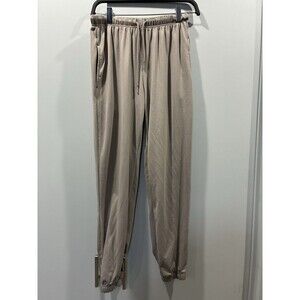 Faded Rose Joggers Women’s Small Taupe Soft Stretch Pants Lounge Casual Comfy